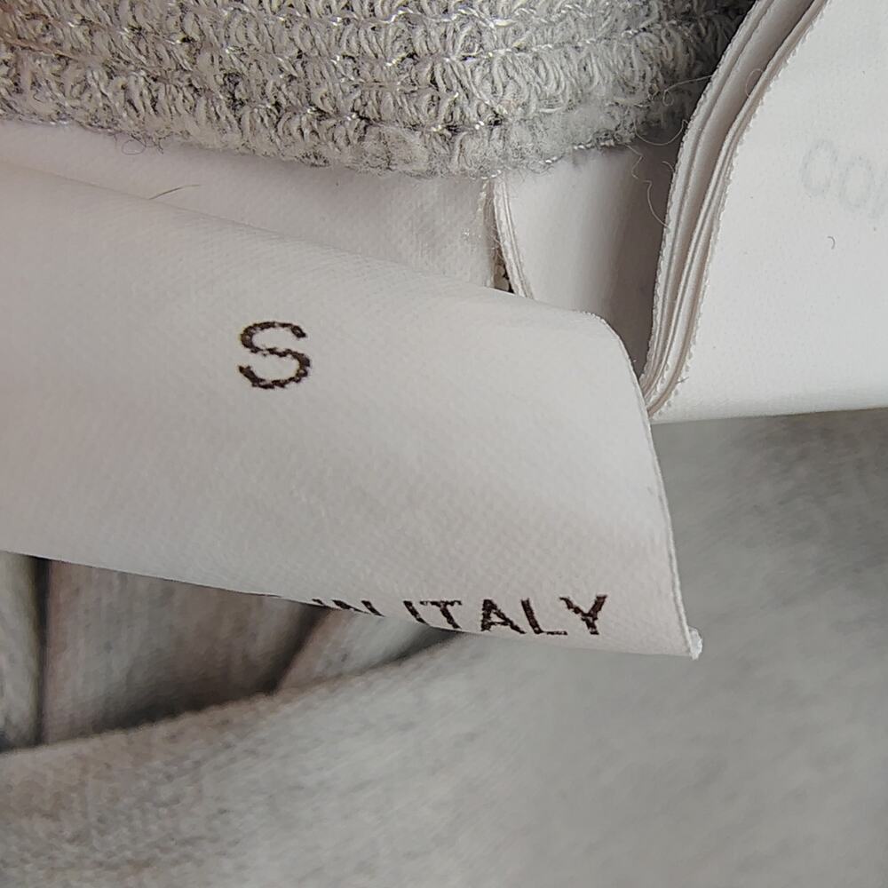 Brunello Cucinelli Bead-embellished French Cotton-blend Terry Mini Dress Gray S - Picture 6 of 14